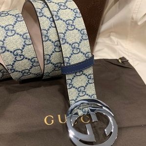 Blue Monogram Belt